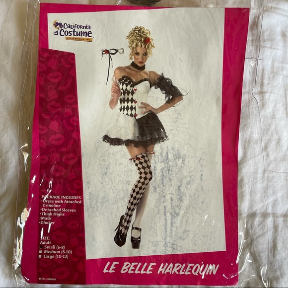 Le Belle Harlequin Halloween Costume Small - Picture 1 of 11